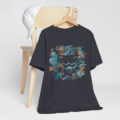 Motorcross Helmet T-Shirt — Distressed Brushstroke Animal Graphic Tee