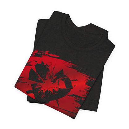 Broken Heart Brushstroke Tee — Distressed Red Heart Graphic Shirt