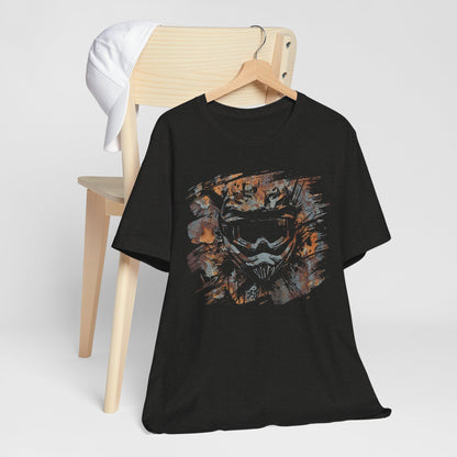 Motorcross Helmet T-Shirt — Distressed Brushstroke Animal Graphic Tee
