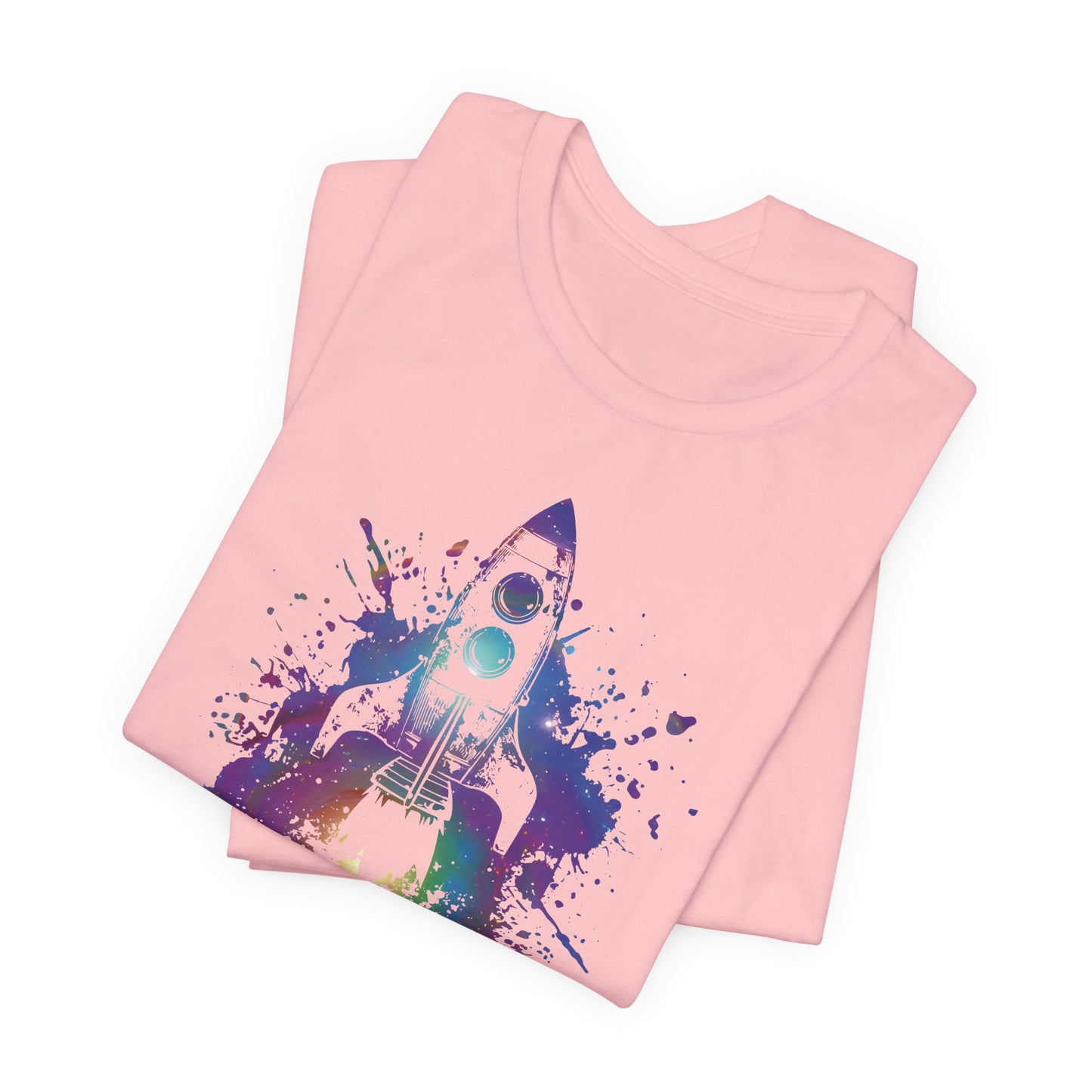 Rocket Ship T-Shirt — Colorful Space Launch Graphic Tee