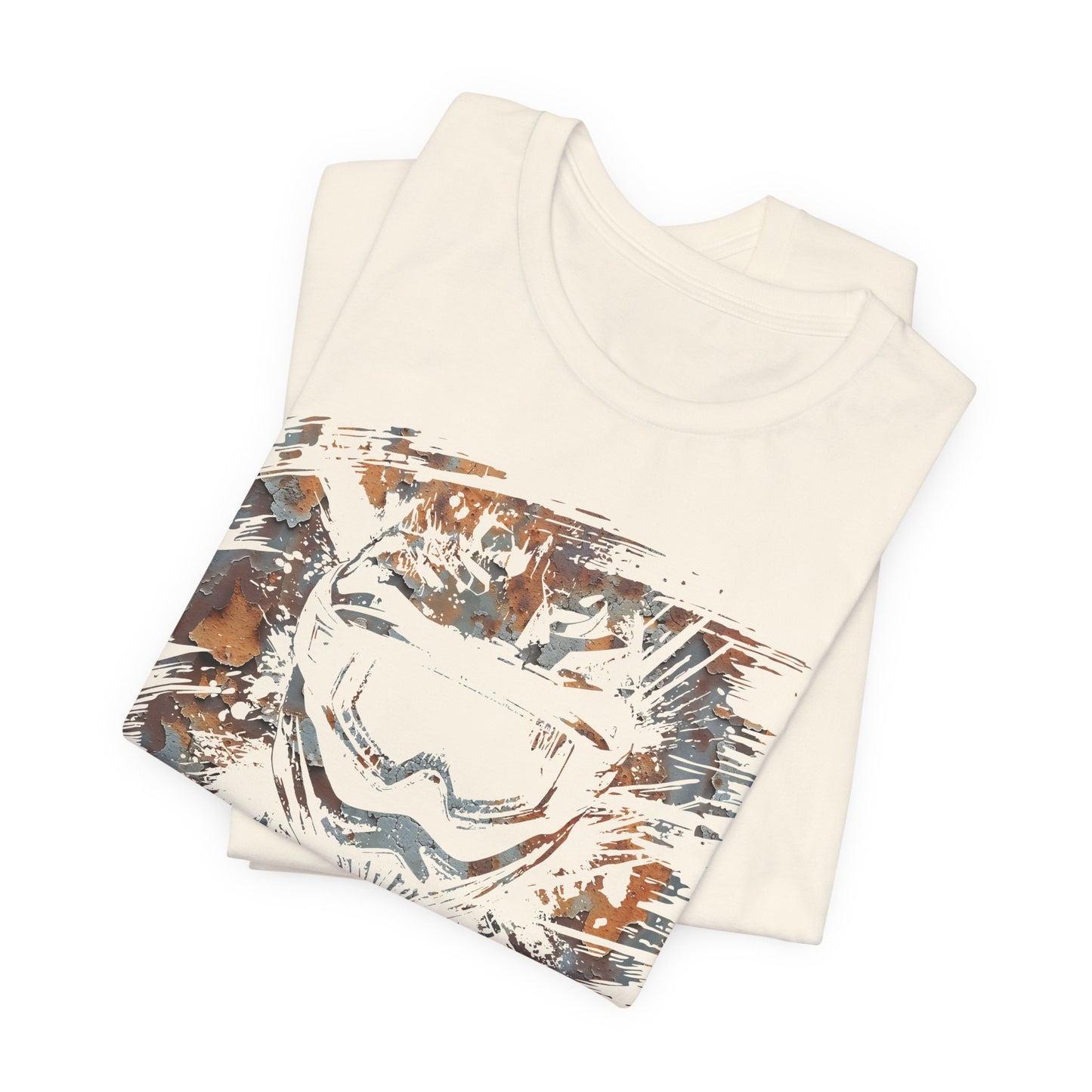Motorcross Helmet T-Shirt — Distressed Brushstroke Animal Graphic Tee
