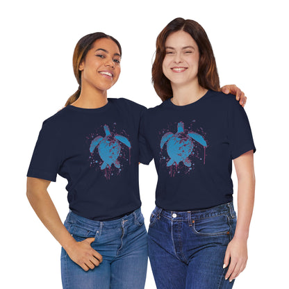 Blue Neon Sea Turtle T-Shirt — Ocean Beach Beachwear Tee