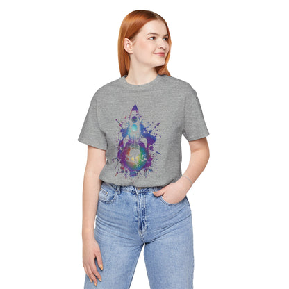 Rocket Ship T-Shirt — Colorful Space Launch Graphic Tee