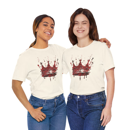 Weathered Kingdom T-Shirt — Watercolor Drip King Crown Graphic Tee