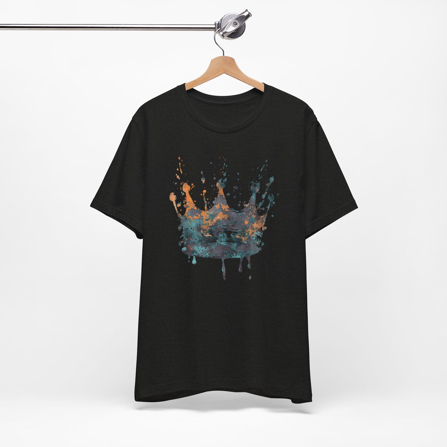 Weathered Kingdom T-Shirt — Watercolor Drip King Crown Graphic Tee