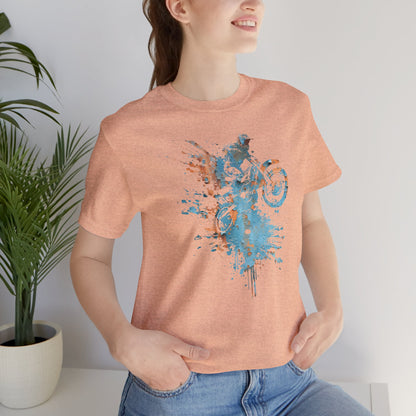Motocross Splash Graphic Tee — Dirt Bike Rider Art T-Shirt