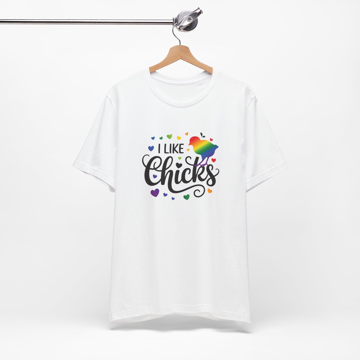 I Like Chicks Rainbow Graphic Tee