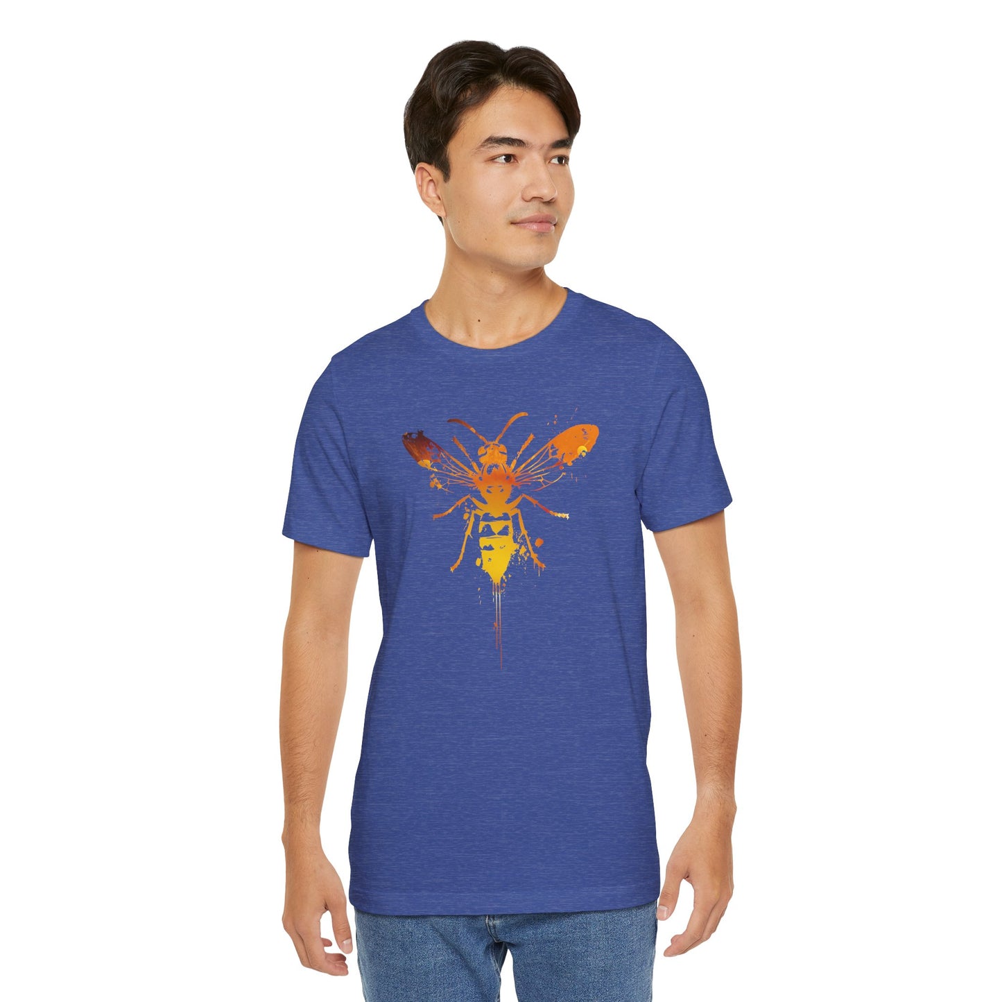 Sting Like a Bee Graphic Tee — Orange Watercolor Bee Shirt