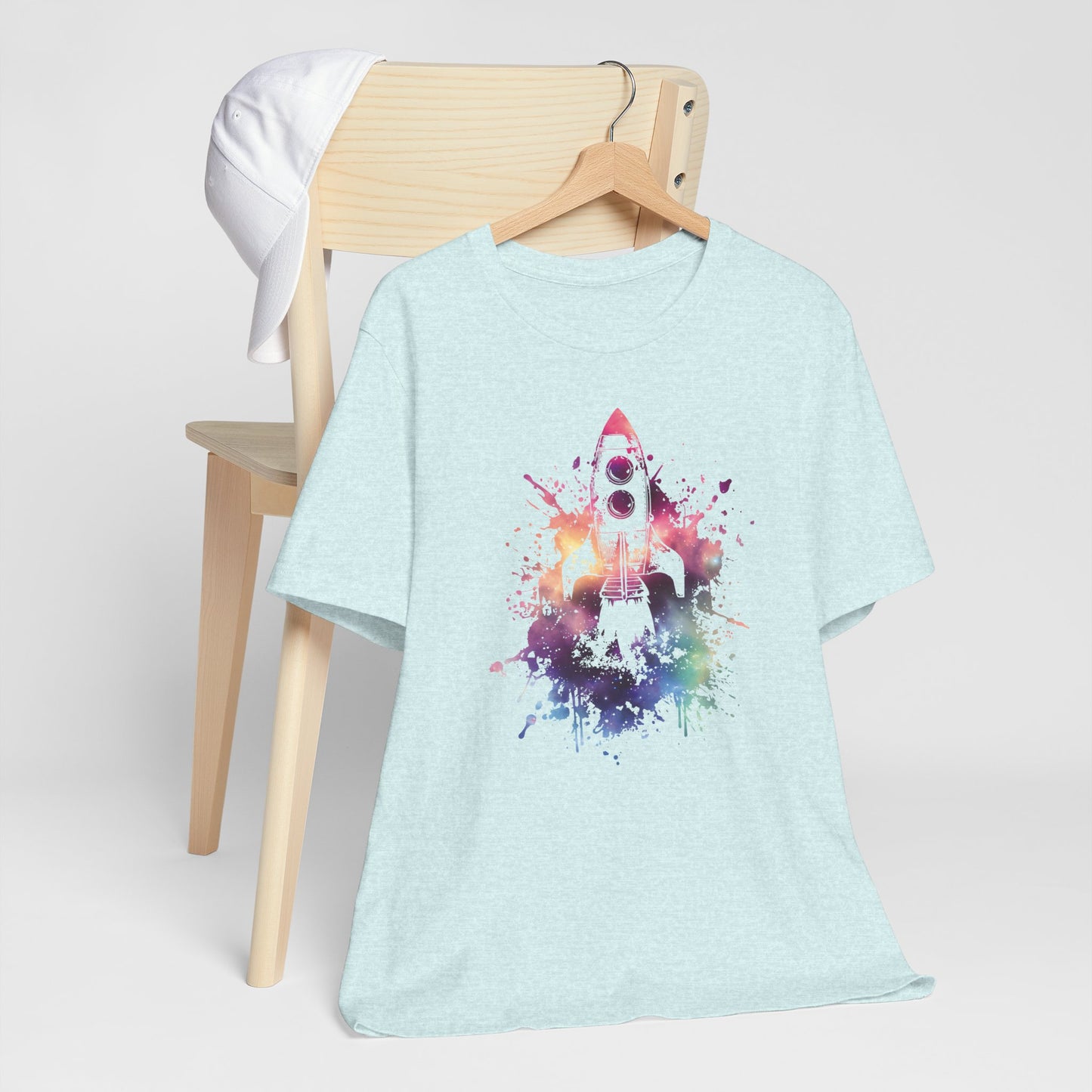 Rocket Ship T-Shirt — Colorful Space Launch Graphic Tee