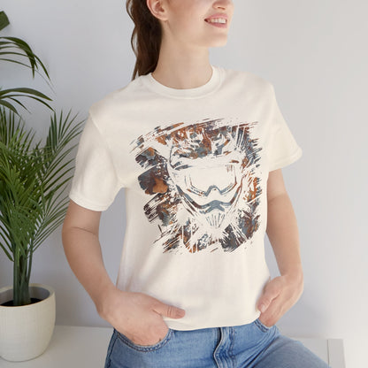 Motorcross Helmet T-Shirt — Distressed Brushstroke Animal Graphic Tee