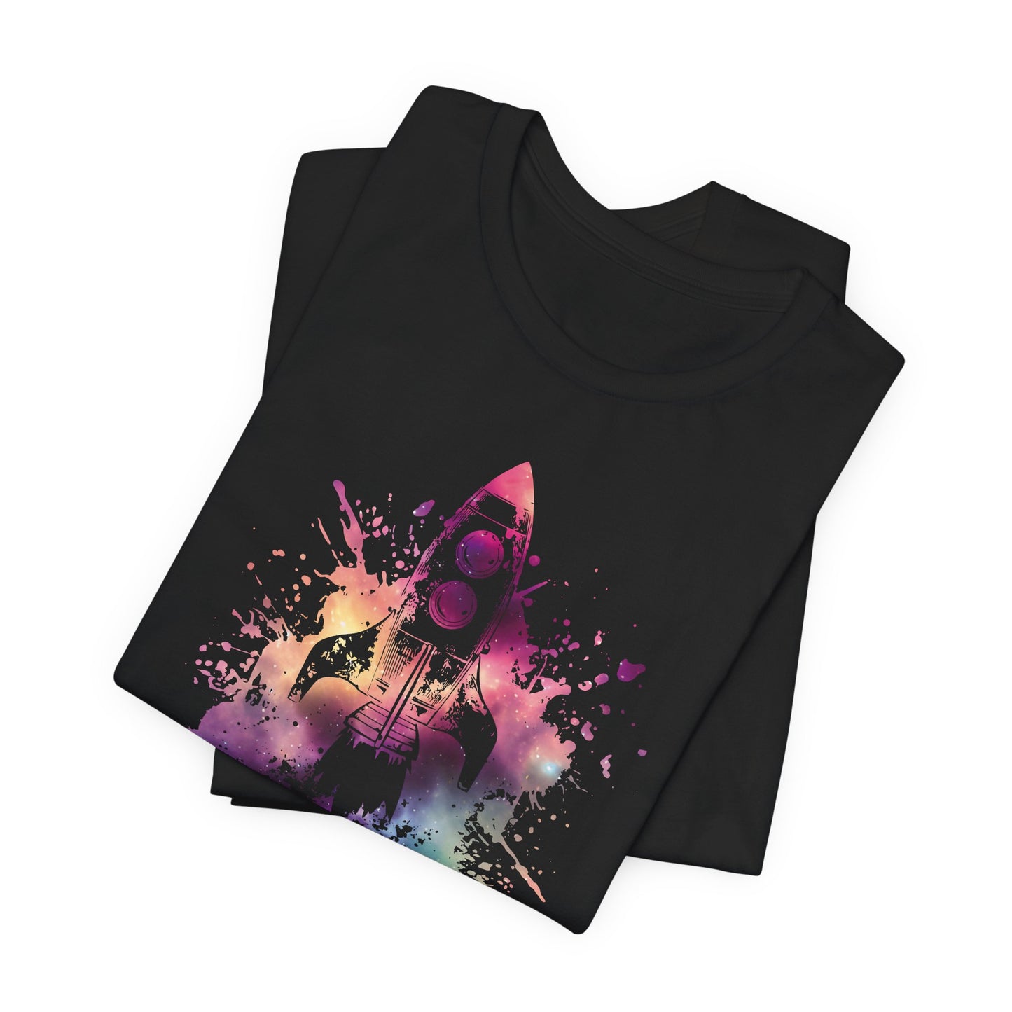 Rocket Ship T-Shirt — Colorful Space Launch Graphic Tee