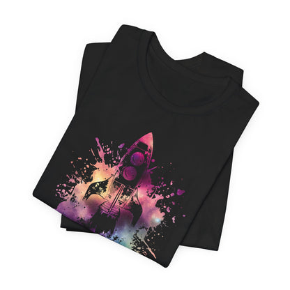 Rocket Ship T-Shirt — Colorful Space Launch Graphic Tee