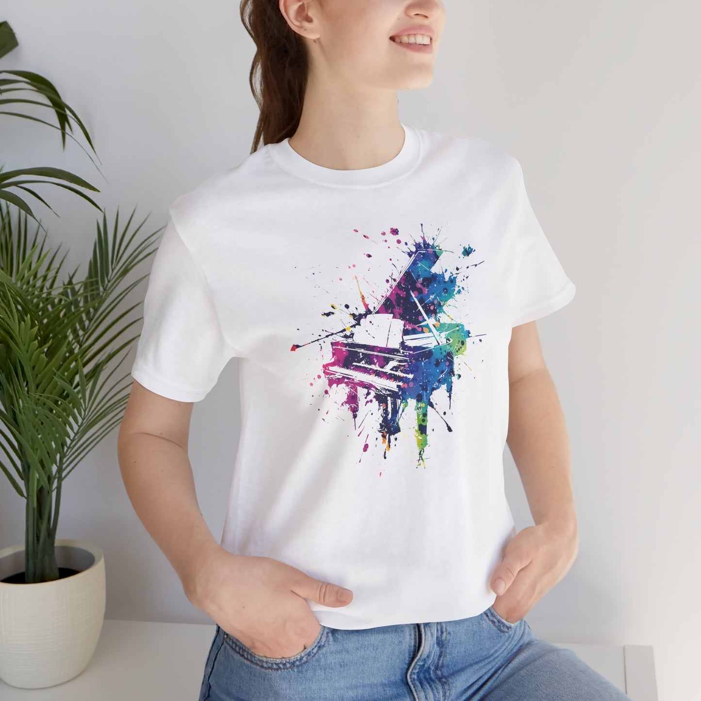 Play me to the Moon T‑Shirt — Colorful Music Lover Tee