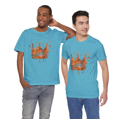 Weathered Kingdom T-Shirt — Watercolor Drip King Crown Graphic Tee