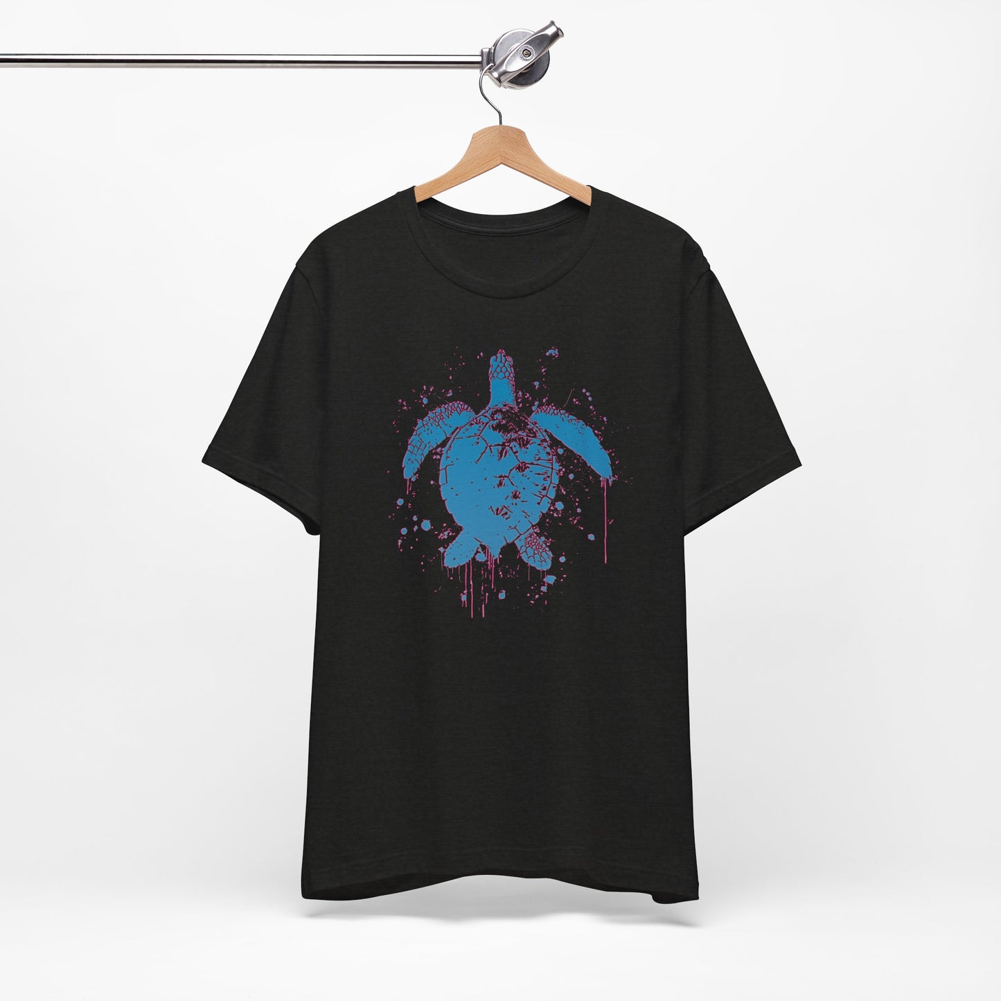 Blue Neon Sea Turtle T-Shirt — Ocean Beach Beachwear Tee