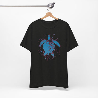 Blue Neon Sea Turtle T-Shirt — Ocean Beach Beachwear Tee