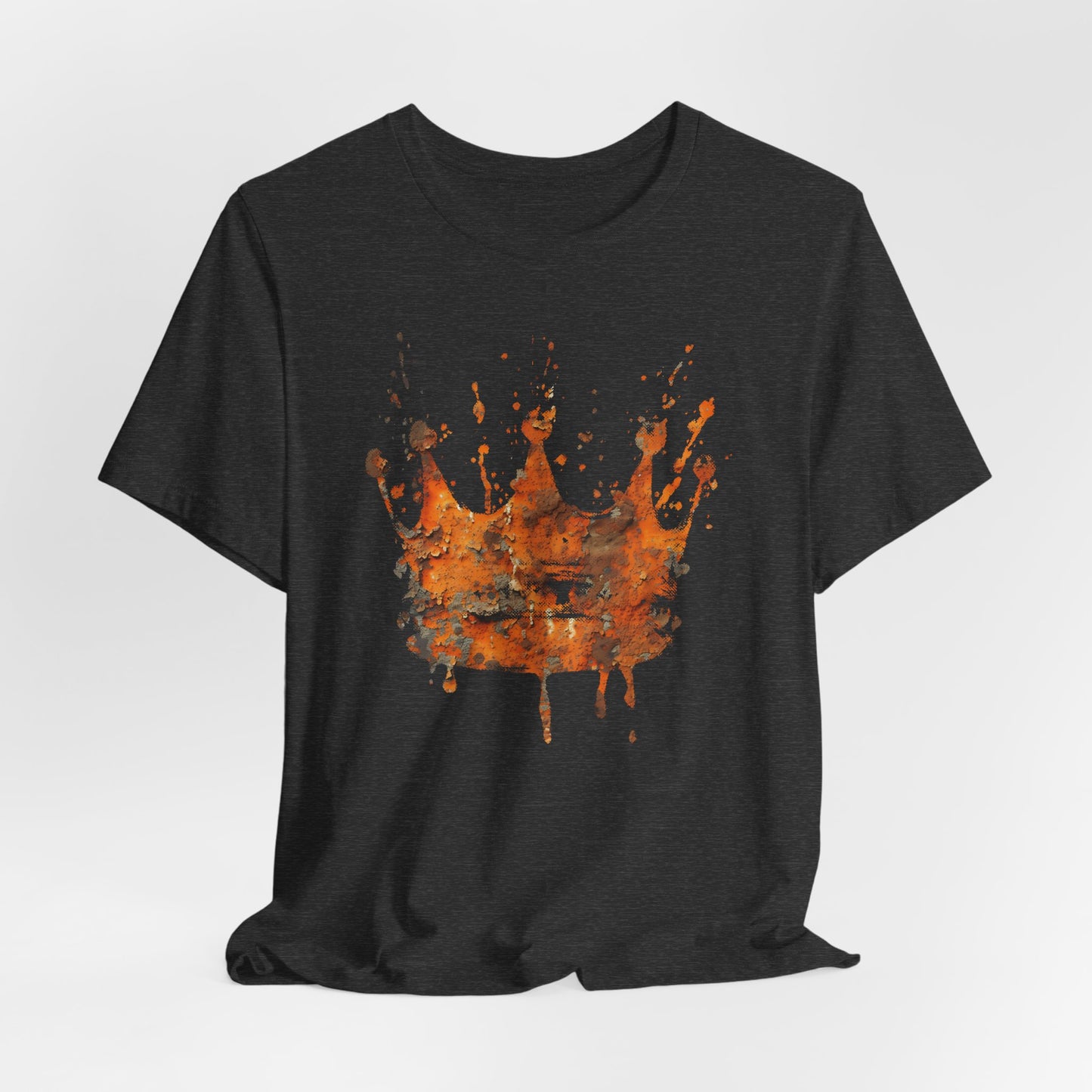 Weathered Kingdom T-Shirt — Watercolor Drip King Crown Graphic Tee