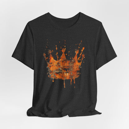 Weathered Kingdom T-Shirt — Watercolor Drip King Crown Graphic Tee