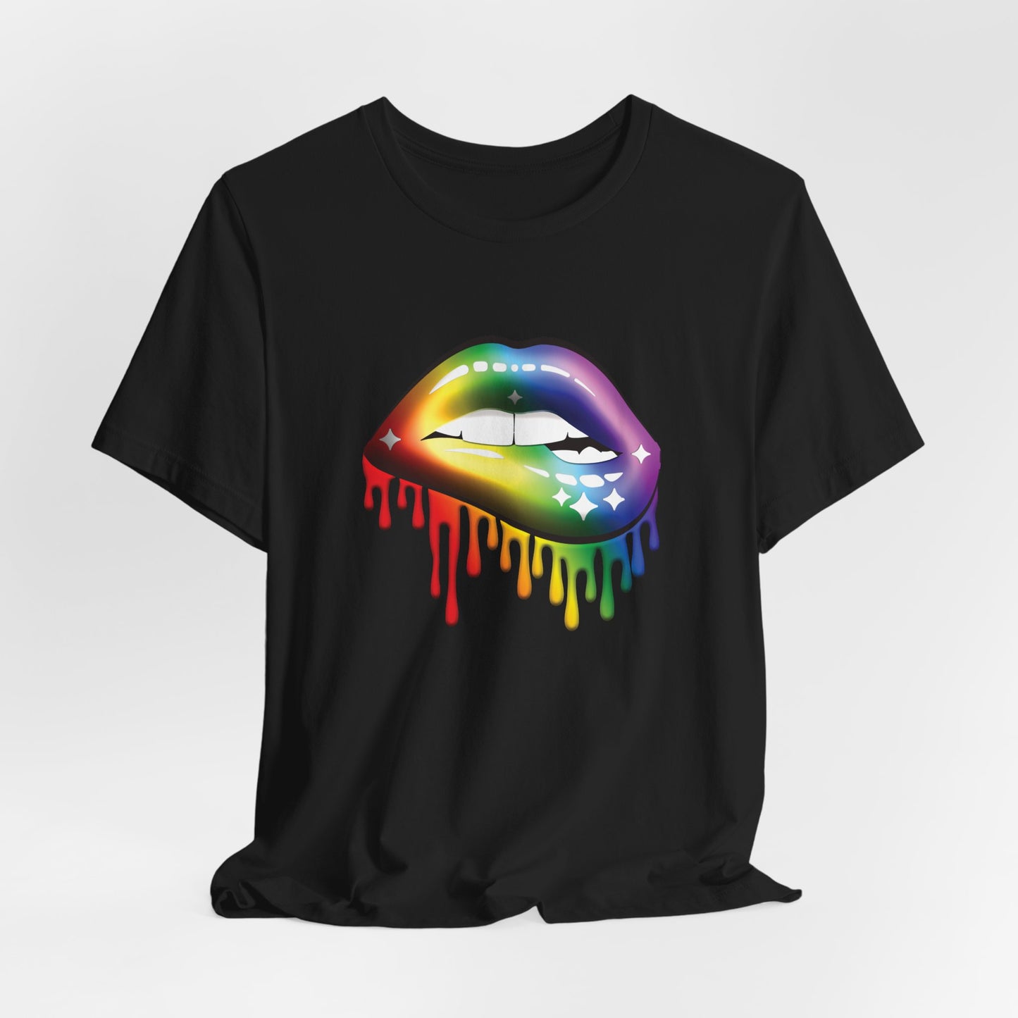 Rainbow Drip Lips T-Shirt — Pride Graphic Tee