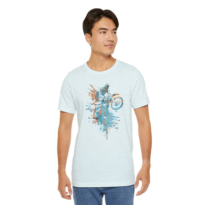 Motocross Splash Graphic Tee — Dirt Bike Rider Art T-Shirt
