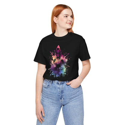 Rocket Ship T-Shirt — Colorful Space Launch Graphic Tee