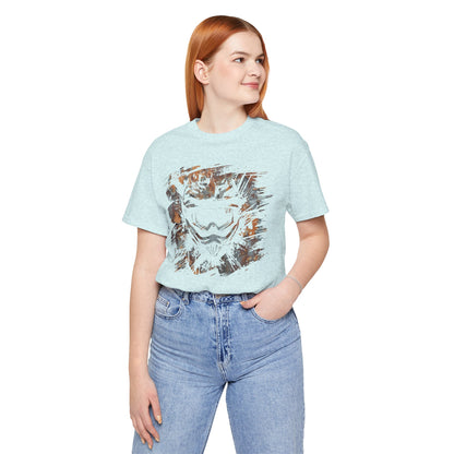 Motorcross Helmet T-Shirt — Distressed Brushstroke Animal Graphic Tee