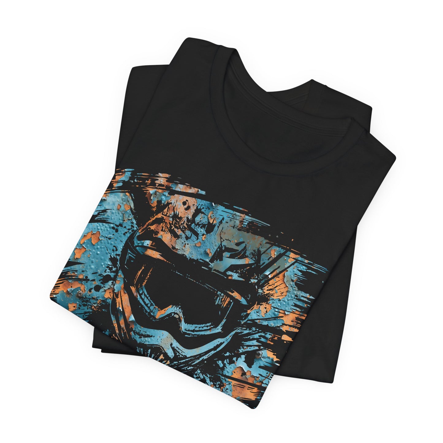 Motorcross Helmet T-Shirt — Distressed Brushstroke Animal Graphic Tee