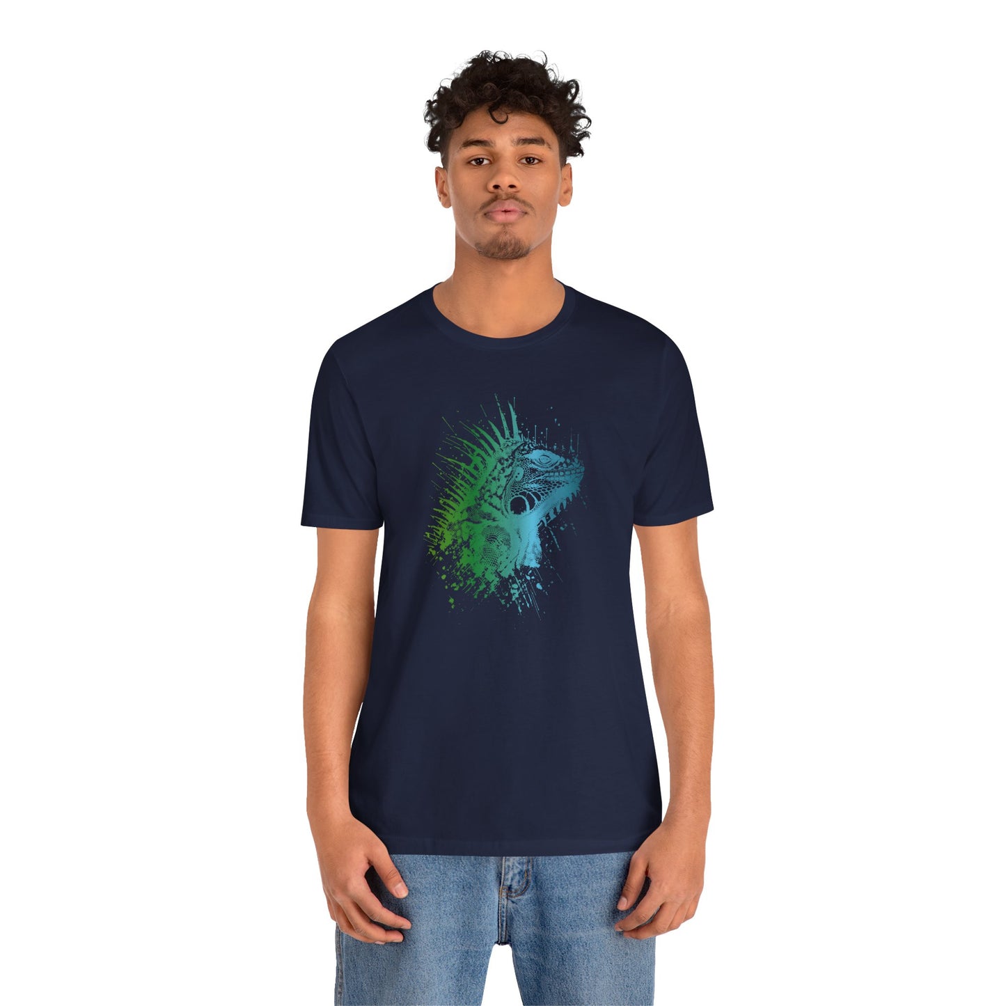 Iguana Splash T‑Shirt — Watercolor Reptile Graphic Tee