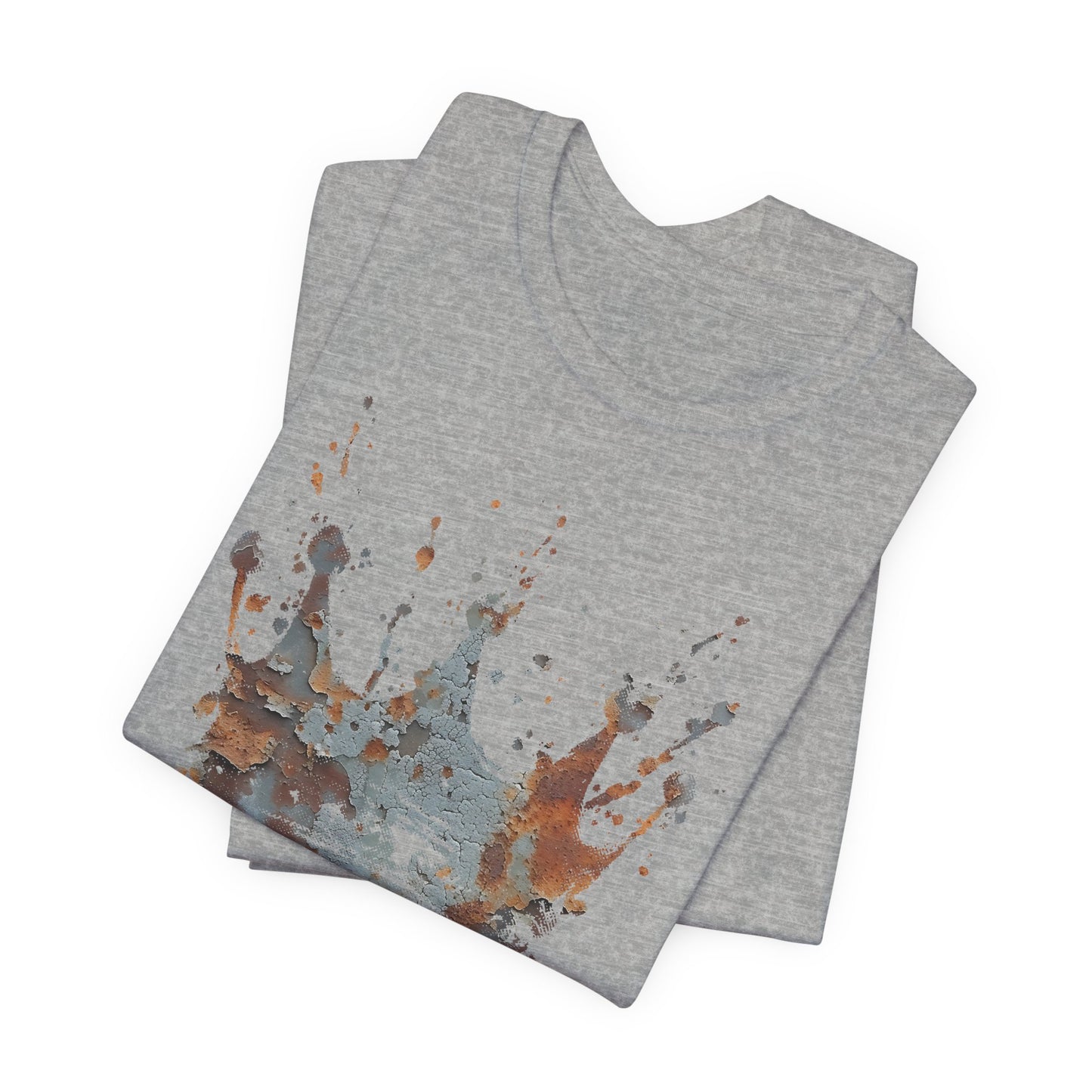 Weathered Kingdom T-Shirt — Watercolor Drip King Crown Graphic Tee