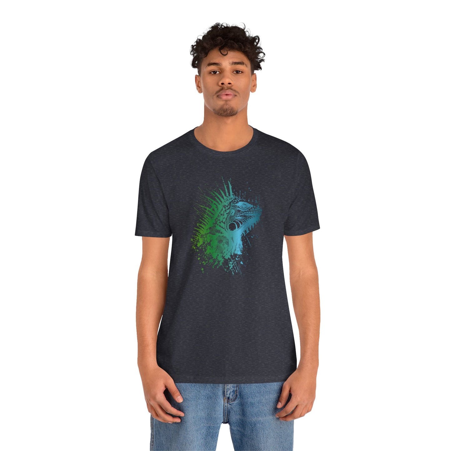 Iguana Splash T‑Shirt — Watercolor Reptile Graphic Tee