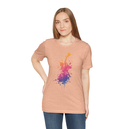 Colorful Violin Splash T-Shirt — Watercolor Musician Tee for Violinists & Music Lovers