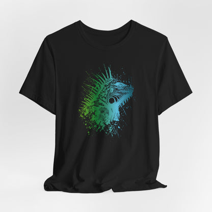 Iguana Splash T‑Shirt — Watercolor Reptile Graphic Tee