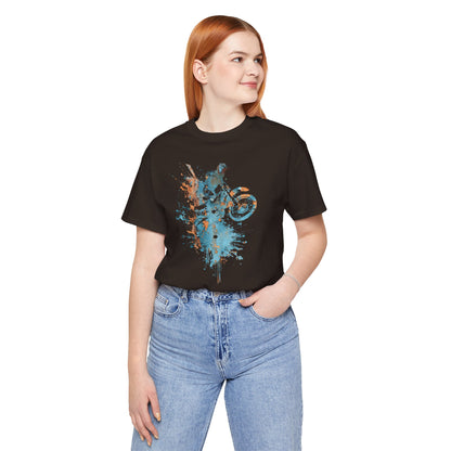 Motocross Splash Graphic Tee — Dirt Bike Rider Art T-Shirt