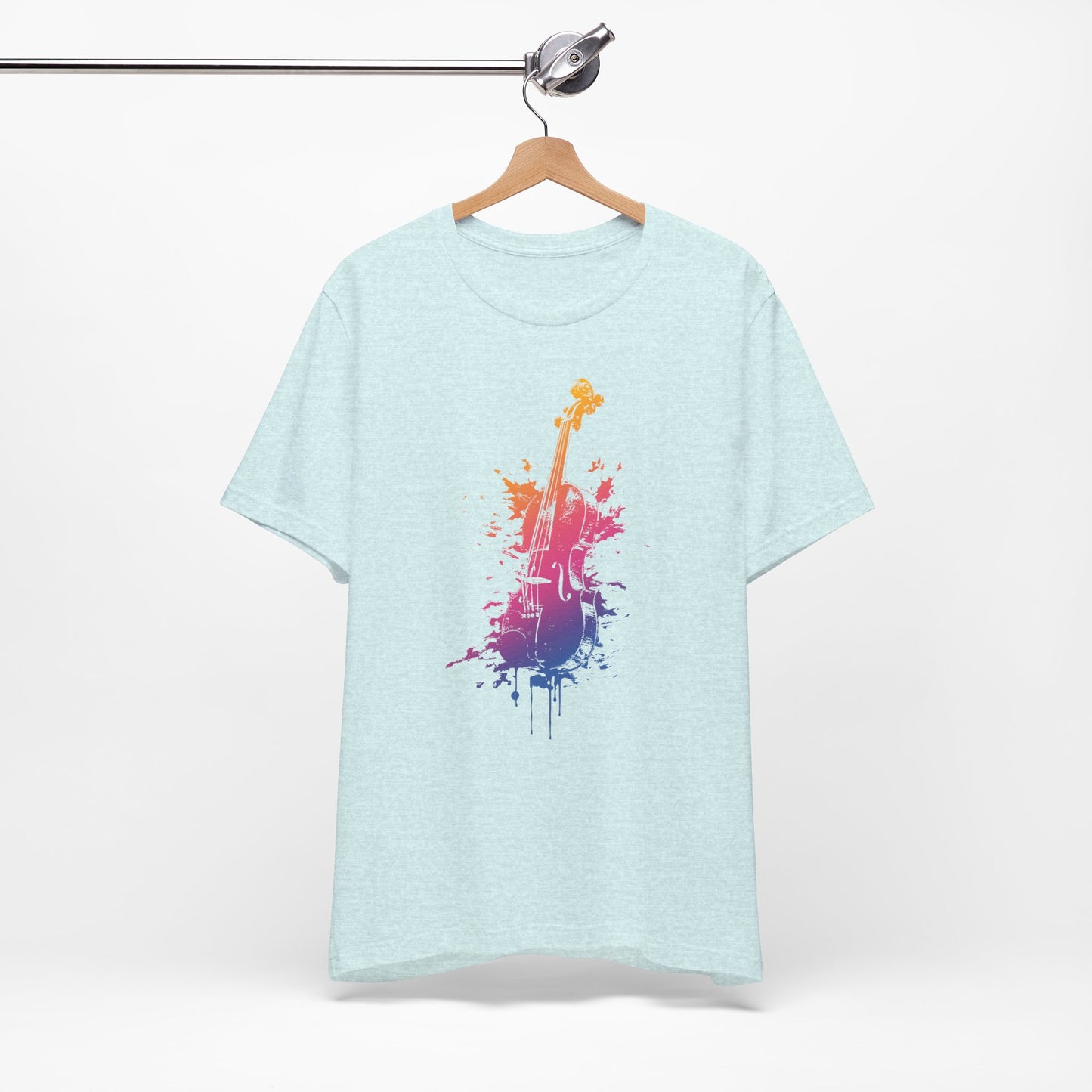 Colorful Violin Splash T-Shirt — Watercolor Musician Tee for Violinists & Music Lovers