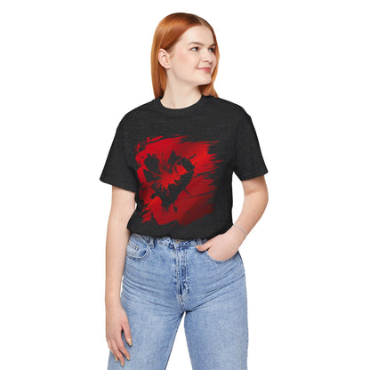 Broken Heart Brushstroke Tee — Distressed Red Heart Graphic Shirt