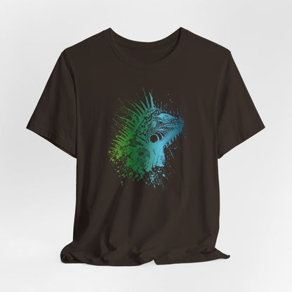 Iguana Splash T‑Shirt — Watercolor Reptile Graphic Tee