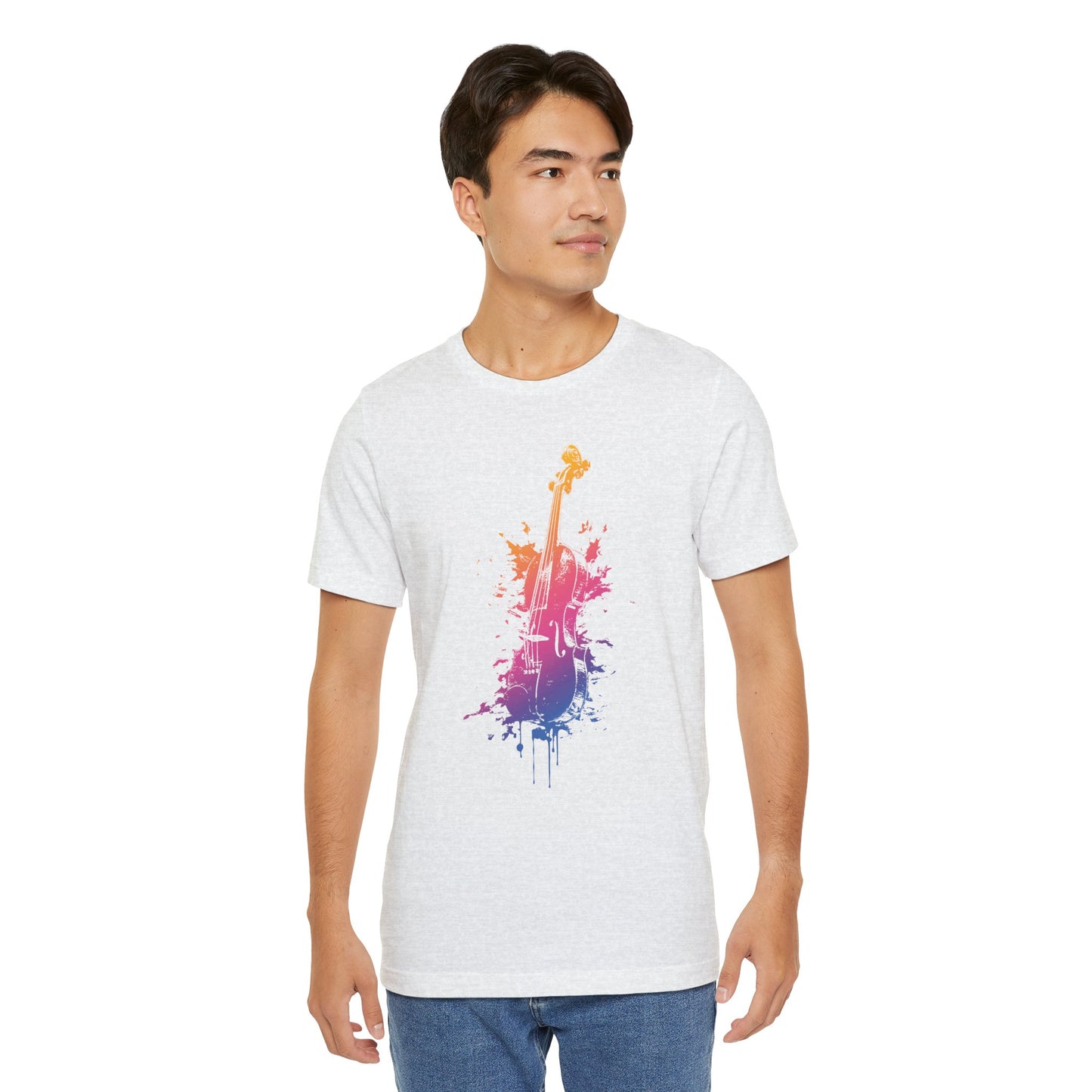 Colorful Violin Splash T-Shirt — Watercolor Musician Tee for Violinists & Music Lovers