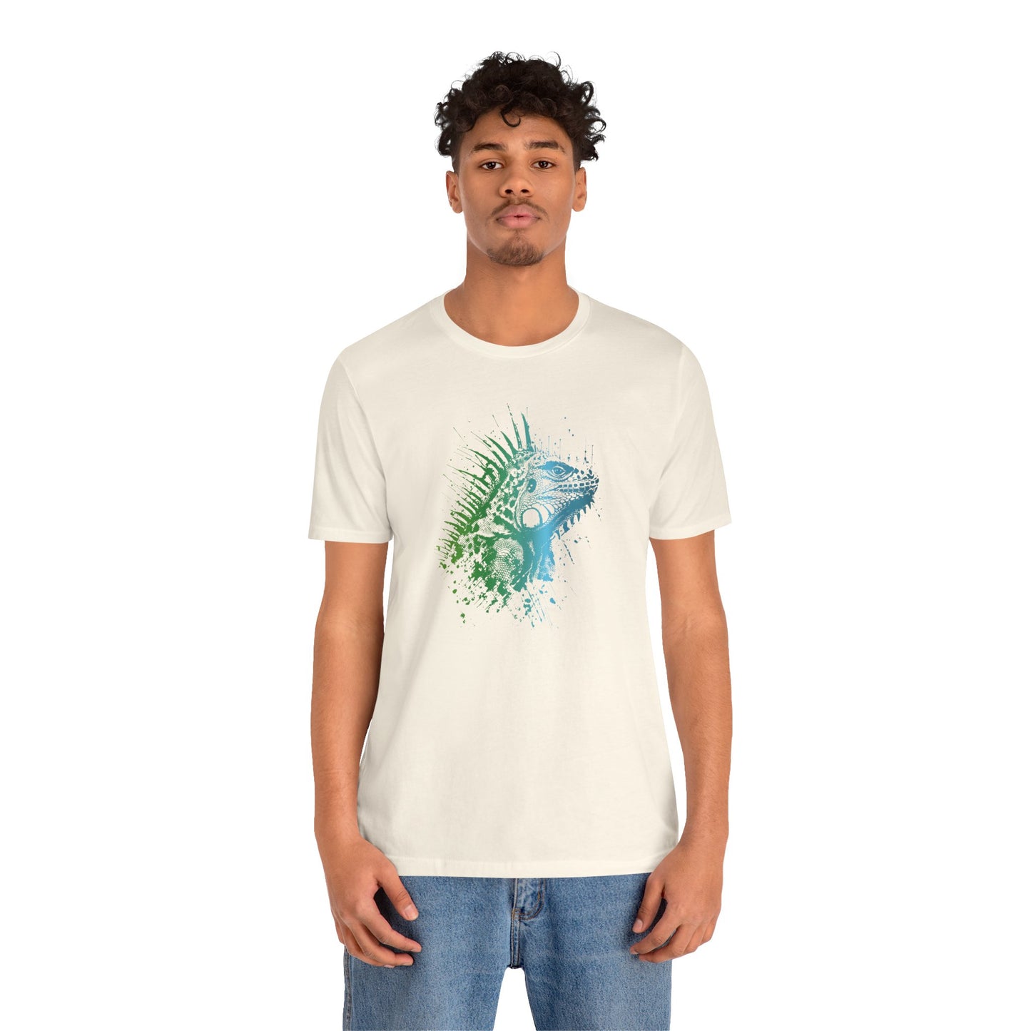 Iguana Splash T‑Shirt — Watercolor Reptile Graphic Tee