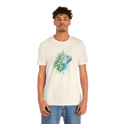 Iguana Splash T‑Shirt — Watercolor Reptile Graphic Tee