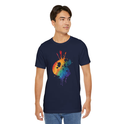 Watercolor Paint Palette T-Shirt — Rainbow Artist Tee