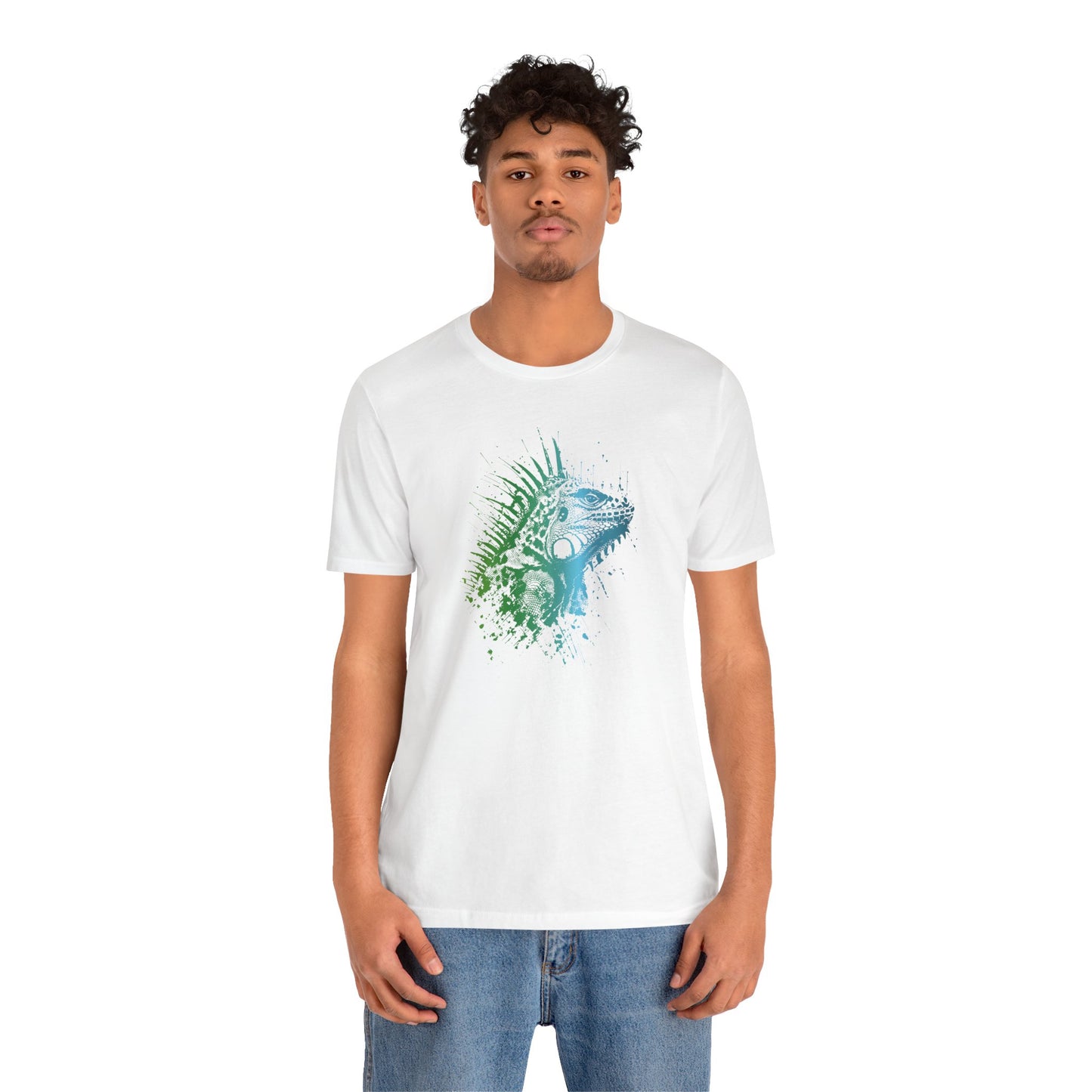 Iguana Splash T‑Shirt — Watercolor Reptile Graphic Tee