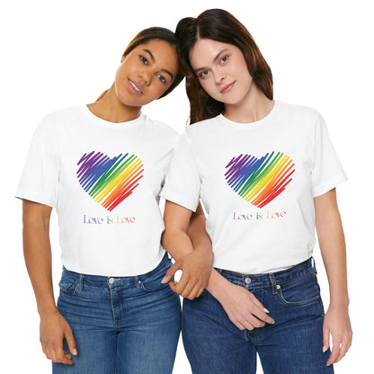 Rainbow Heart Tee — "Love is Love" Pride T-Shirt