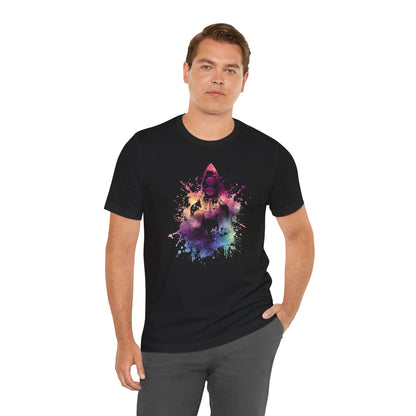 Rocket Ship T-Shirt — Colorful Space Launch Graphic Tee