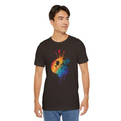 Watercolor Paint Palette T-Shirt — Rainbow Artist Tee