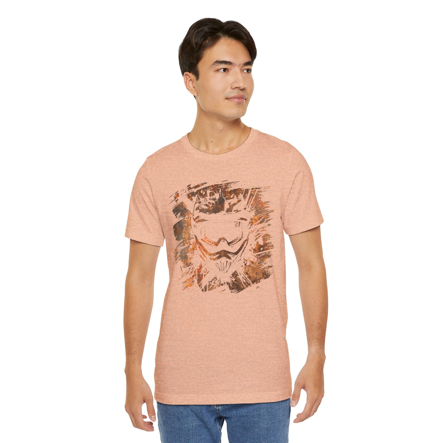 Motorcross Helmet T-Shirt — Distressed Brushstroke Animal Graphic Tee
