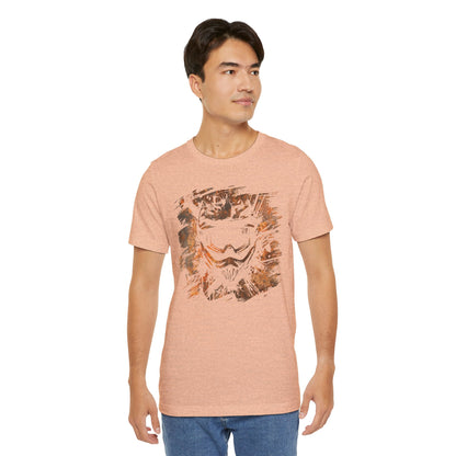 Motorcross Helmet T-Shirt — Distressed Brushstroke Animal Graphic Tee