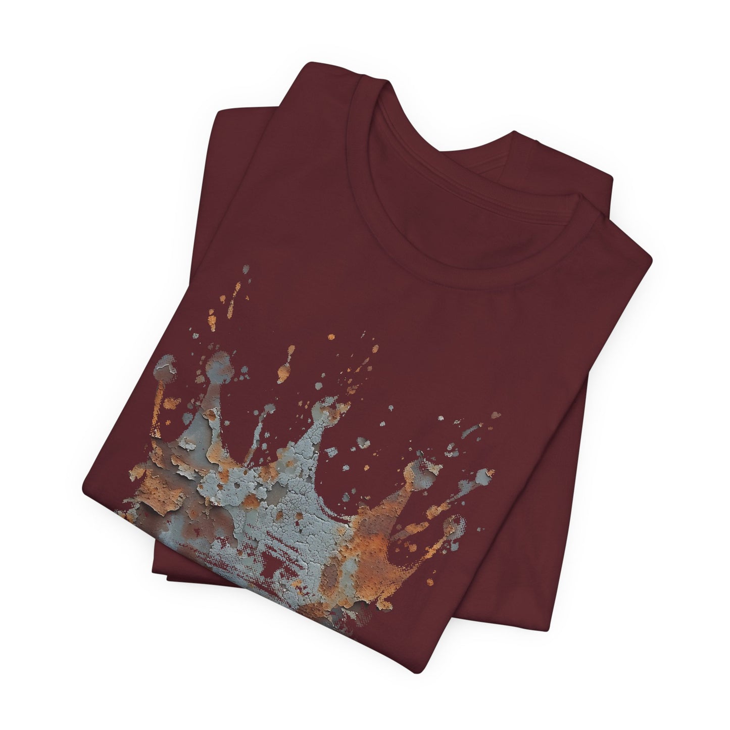 Weathered Kingdom T-Shirt — Watercolor Drip King Crown Graphic Tee