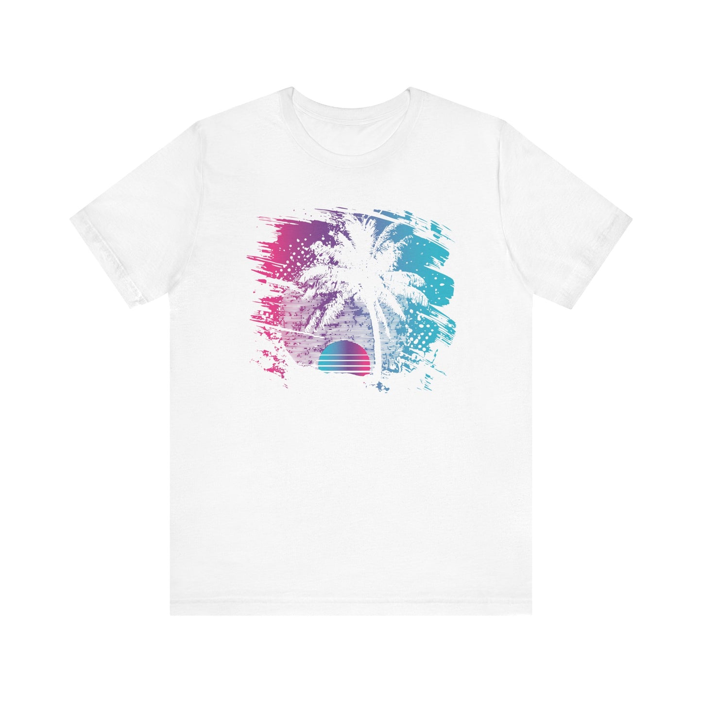 Retro Palm Sunset Tee — Vintage Beach Palm Tree T-Shirt
