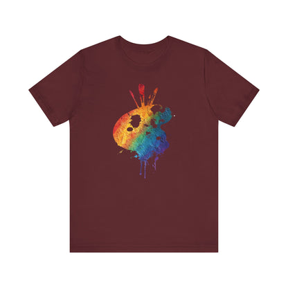 Watercolor Paint Palette T-Shirt — Rainbow Artist Tee