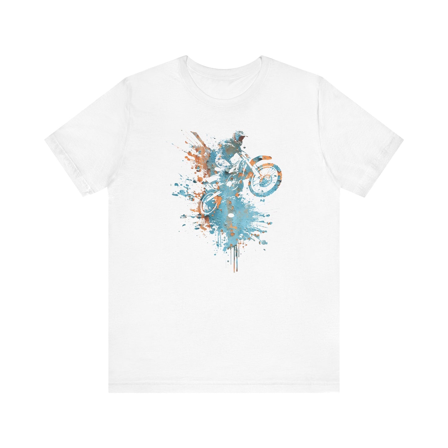 Motocross Splash Graphic Tee — Dirt Bike Rider Art T-Shirt